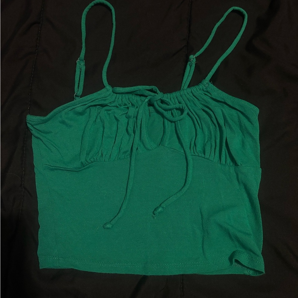 Green Sleeveless Top